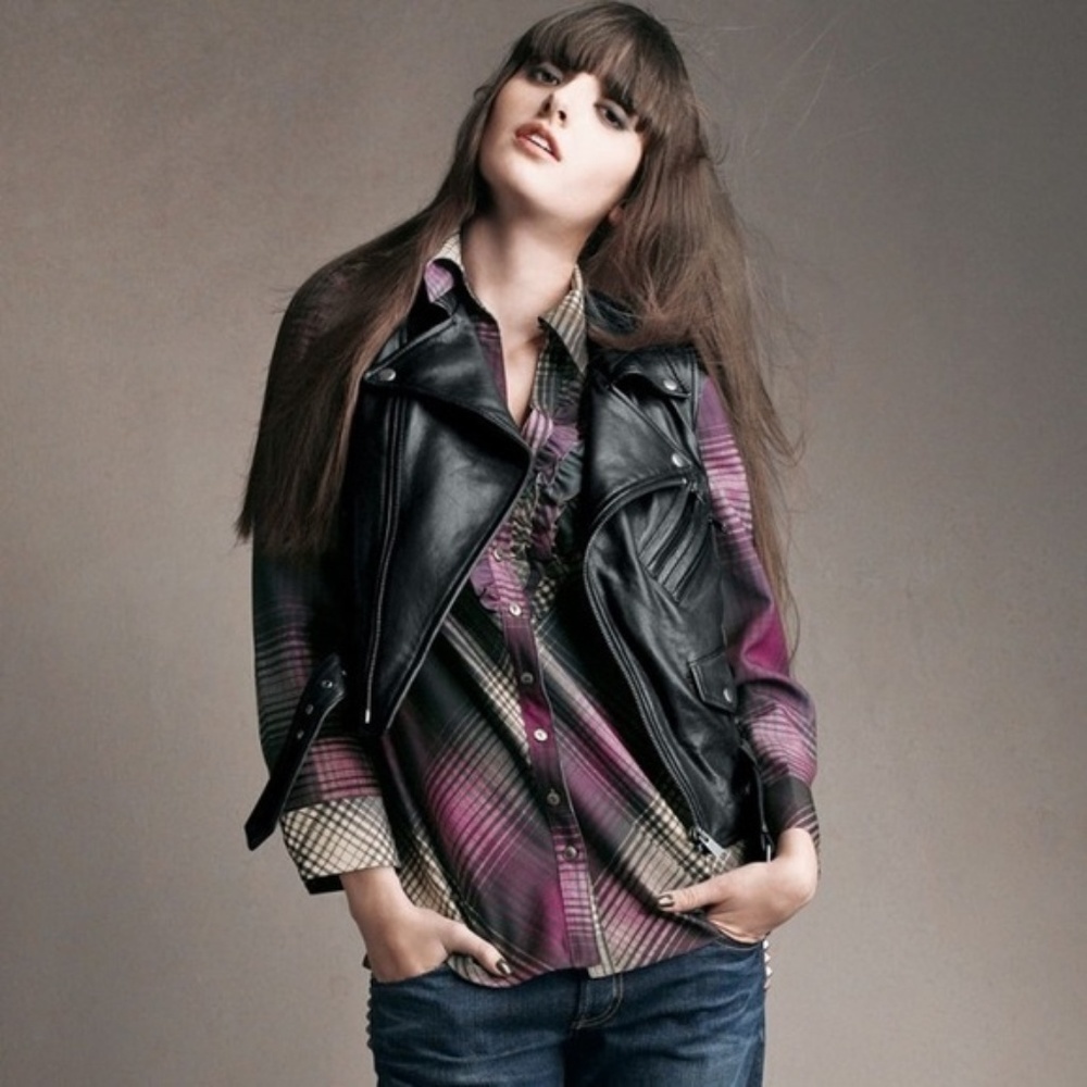 Joie S "Fara" plaid tuxedo shirt flannel grungecore Gorpcore Outdoor Western